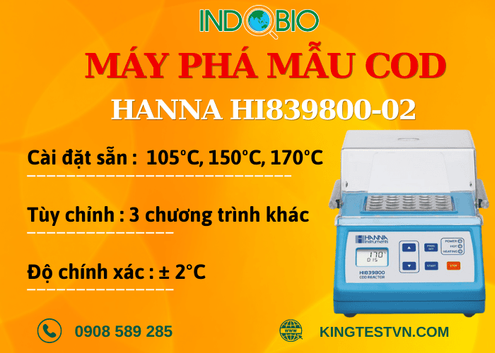 Máy phá mẫu COD trong nước Hanna HI839800-02